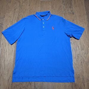 Polo Ralph Lauren Shirt Men's XL Polo Golf Big Pony Pima Cotton Blue